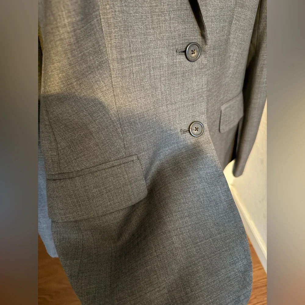 J. Crew Super 120’s Women’s Lightweight Wool Blend Dark Gray Suit Blazer Size 12